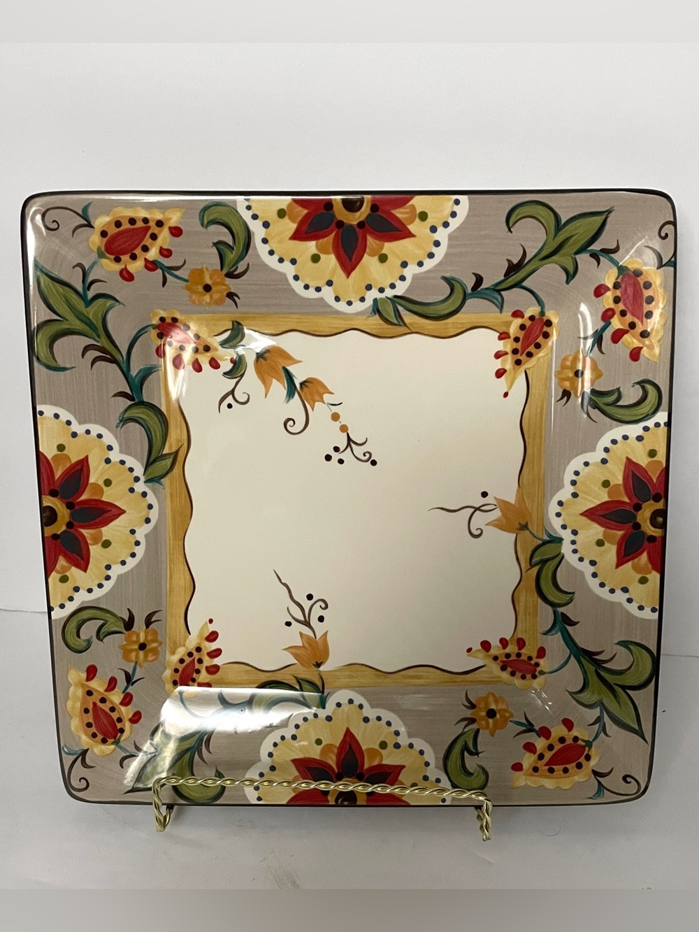 Tabletops Gallery Misto Odessa 10.5" Square Dinner Plate (EUC)